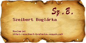 Szeibert Boglárka névjegykártya
